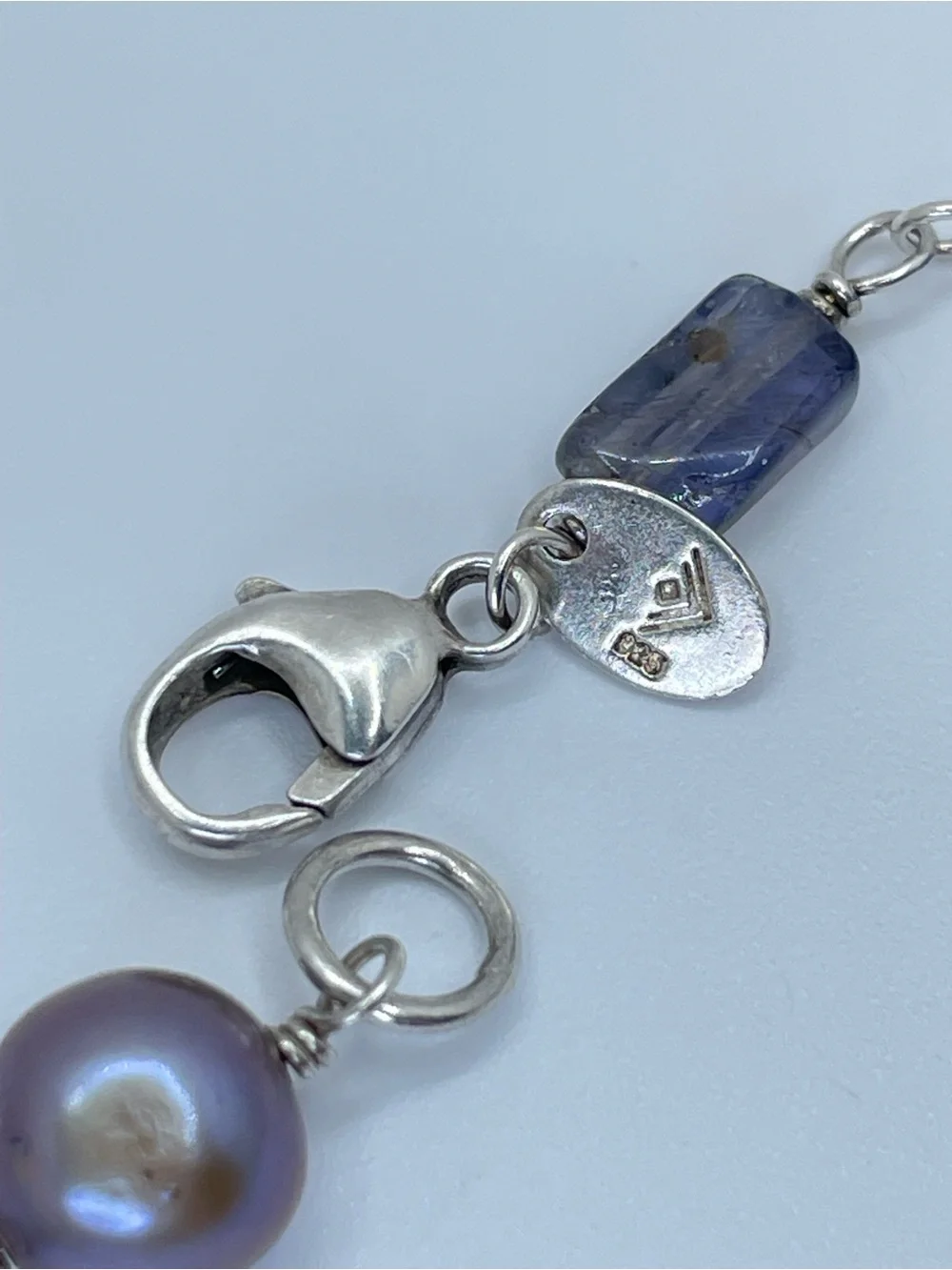 Silpada Sterling Silver Peacock Pearl Sodalite Quartz Agate Beaded Necklace